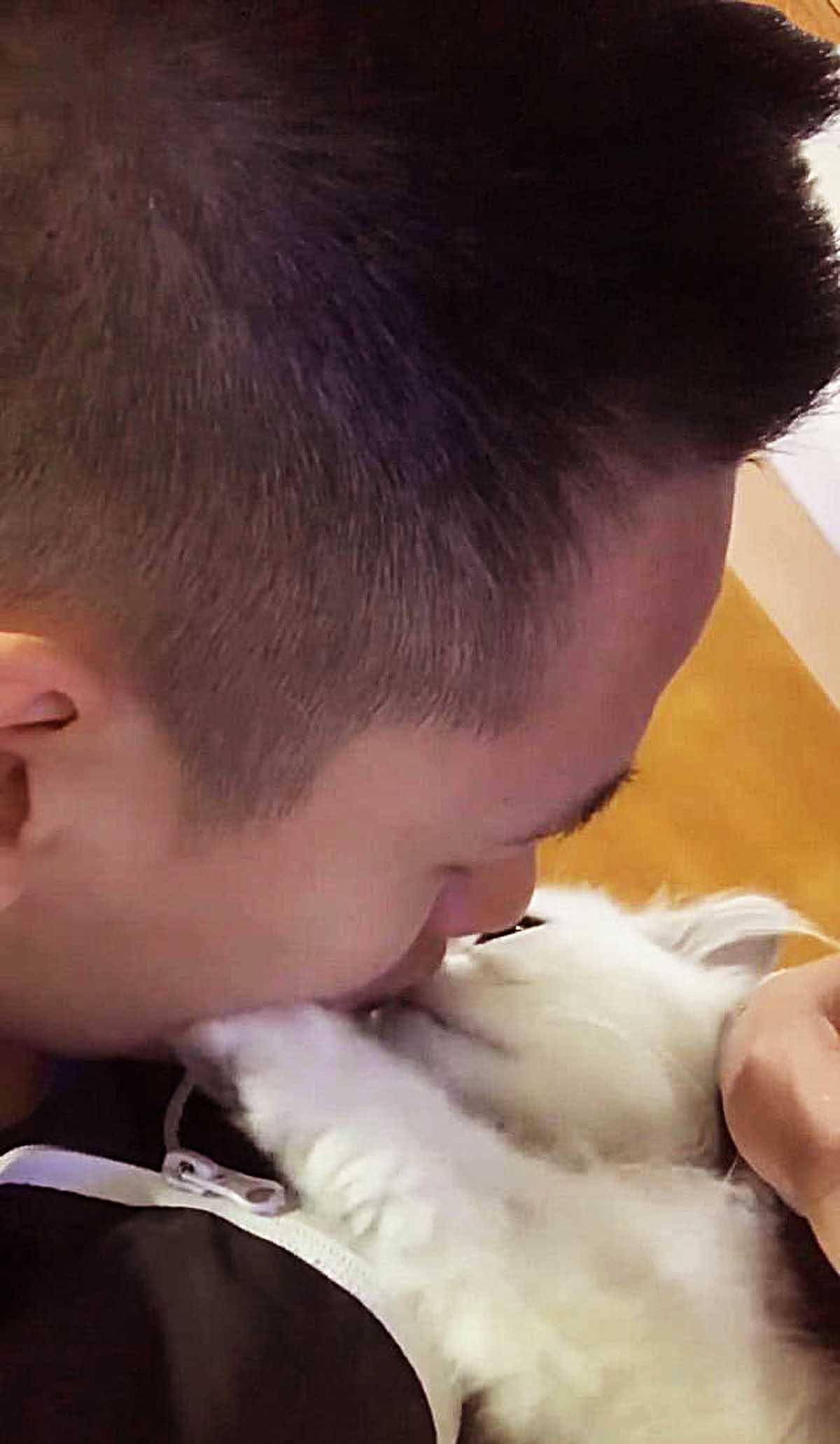男子被猫咪亲吻后眉开眼笑 但它下一瞬间的举动 瞬间让他腹痛难忍(图2)