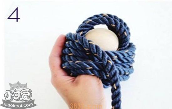 狗咬球编法 自制狗咬球教程(图4)
